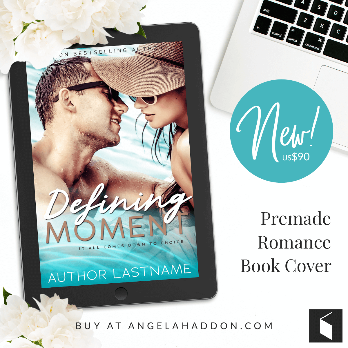 Defining Moment - Premade Cover by Angela Haddon Romance Book Cover Design