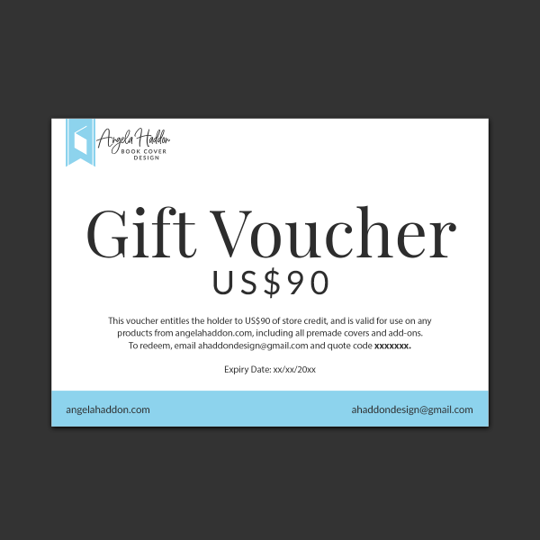 Gift Voucher Example from Angela Haddon Romance Book Covers